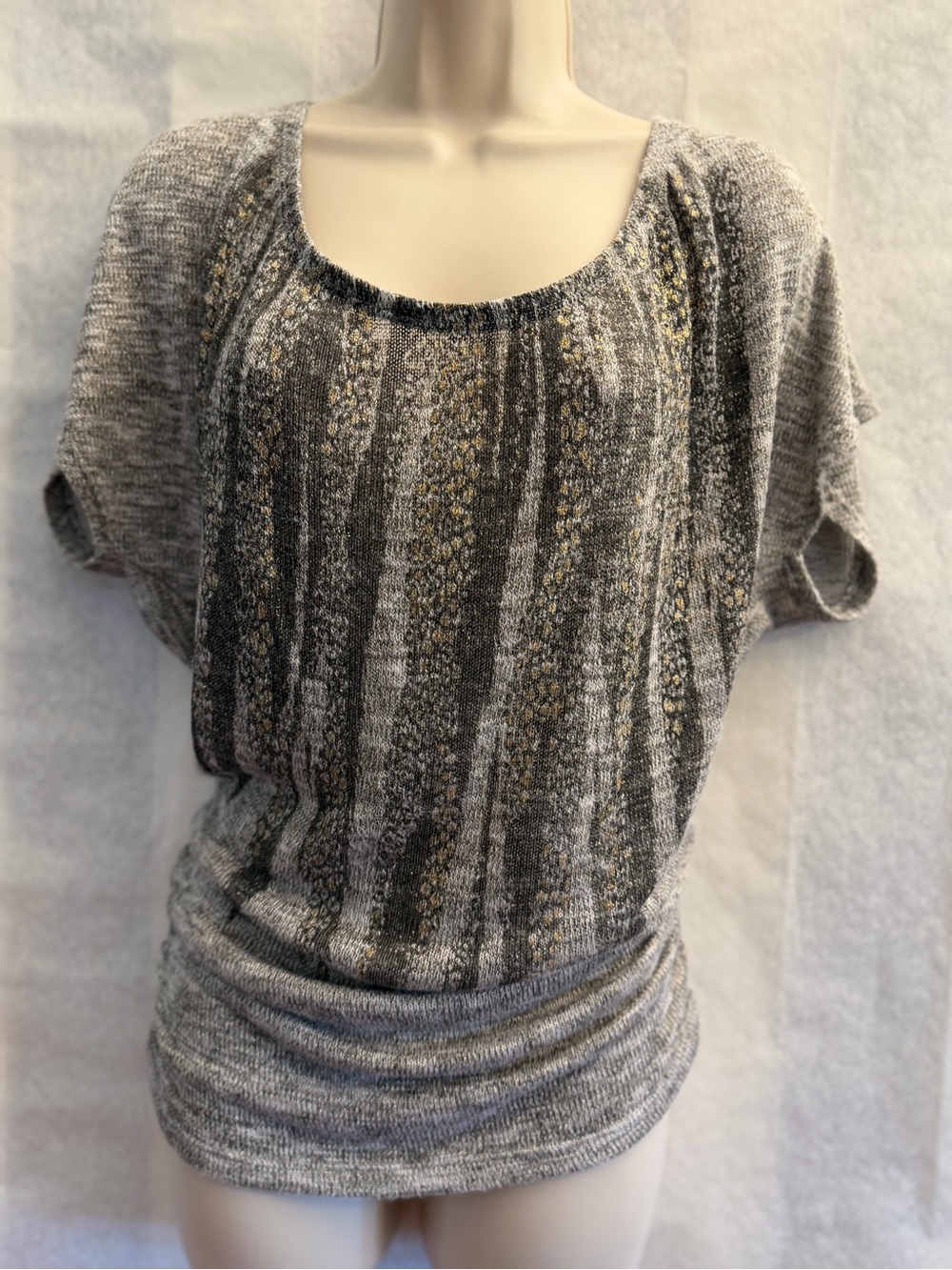 Julie's Closet Grey And Black Women's Blouse Top Sz-M. X4